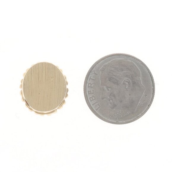 Richard Klein Garnet Halo Slide Charm - Yellow Gold 14k Oval & Rd 1.45ctw Floral - Picture 3 of 4